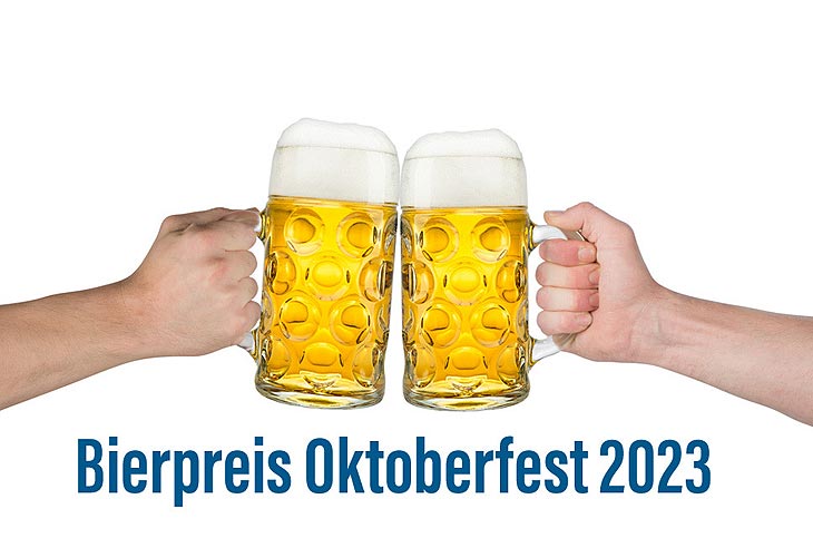 Bierpreis Oktoberfest 2023 - die Preisentwicklung bei den Getränken. Wiesn-Bierpreis zwischen 12,60 € und 14,80 € (©Foto: iStock Grafner)